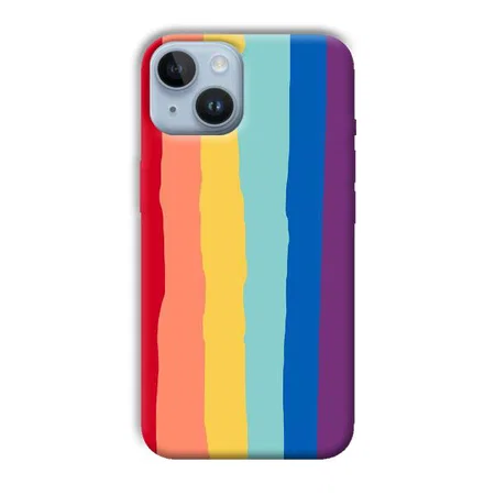 Vertical Paint Customized Printed Back Case for Apple iPhone 14