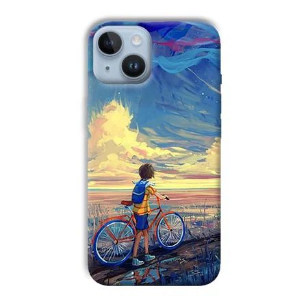 Boy & Sunset Customized Printed Back Case for Apple iPhone 14