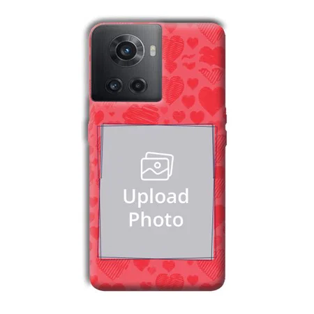 Red Hearts Customized Printed Back Case for OnePlus 10R 5G