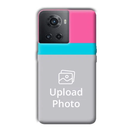 Pink & Sky Blue Customized Printed Back Case for OnePlus 10R 5G