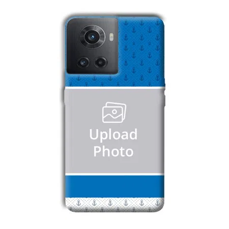 Blue White Design Customized Printed Back Case for OnePlus 10R 5G