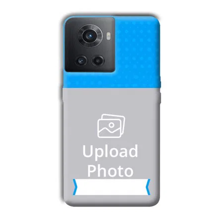 Sky Blue & White Customized Printed Back Case for OnePlus 10R 5G