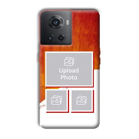 Red White Background Customized Printed Back Case for OnePlus 10R 5G