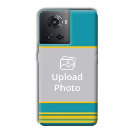 Yellow Blue Design Customized Printed Back Case for OnePlus 10R 5G