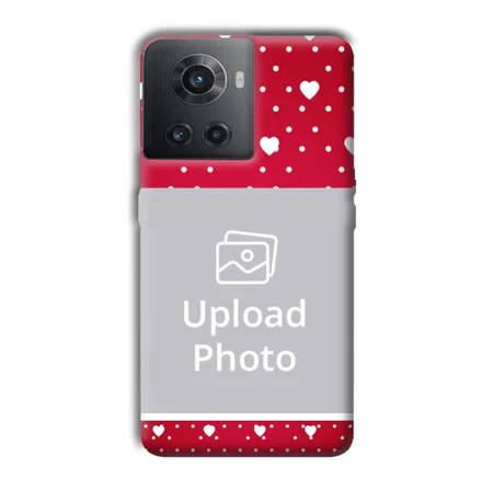 White Hearts Customized Printed Back Case for OnePlus 10R 5G