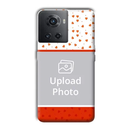 Orange Hearts Customized Printed Back Case for OnePlus 10R 5G