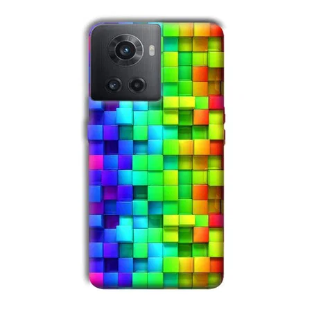 Square Blocks Customized Printed Back Case for OnePlus 10R 5G