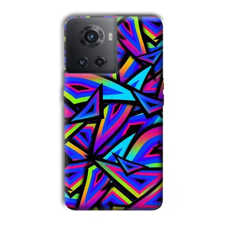 Blue Triangles Customized Printed Back Case for OnePlus 10R 5G