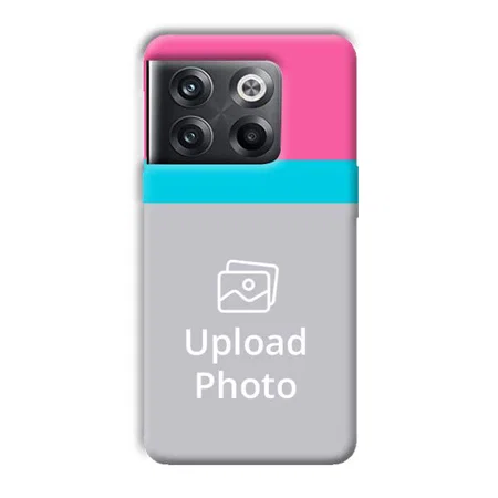 Pink & Sky Blue Customized Printed Back Case for OnePlus 10T 5G
