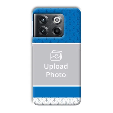 Blue White Design Customized Printed Back Case for OnePlus 10T 5G