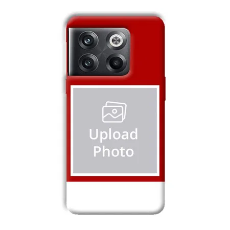 Red & White Customized Printed Back Case for OnePlus 10T 5G