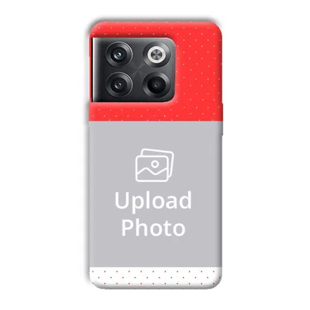 Red White Customized Printed Back Case for OnePlus 10T 5G