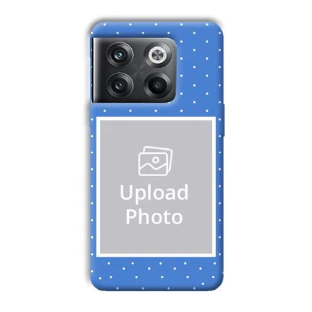 Sky Blue White Customized Printed Back Case for OnePlus 10T 5G