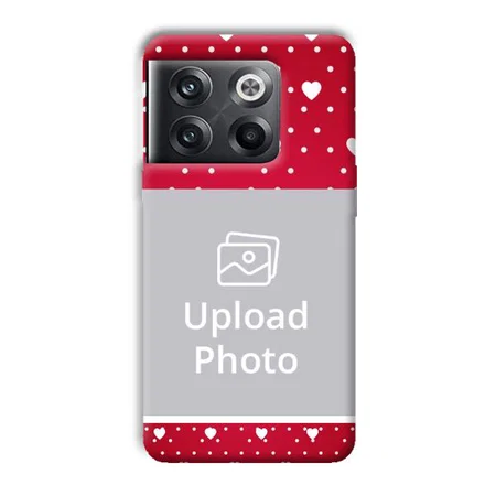 White Hearts Customized Printed Back Case for OnePlus 10T 5G