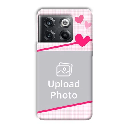 Pink Check Customized Printed Back Case for OnePlus 10T 5G