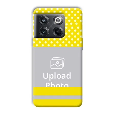 White & Yellow Customized Printed Back Case for OnePlus 10T 5G