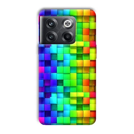 Square Blocks Customized Printed Back Case for OnePlus 10T 5G