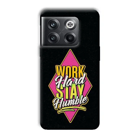 Work Hard Quote Customized Printed Back Case for OnePlus 10T 5G