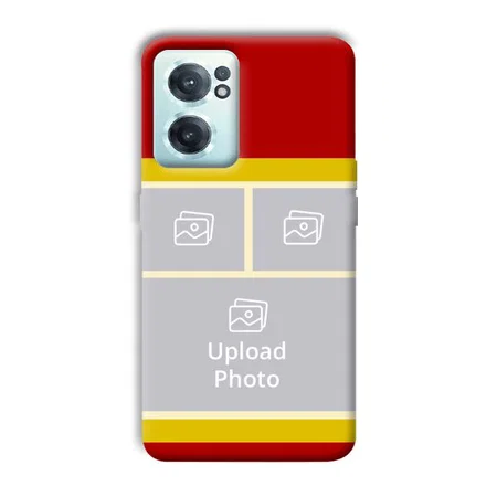 Red Yellow Collage Customized Printed Back Case for OnePlus Nord CE 2