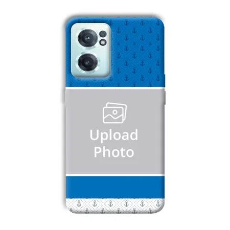 Blue White Design Customized Printed Back Case for OnePlus Nord CE 2