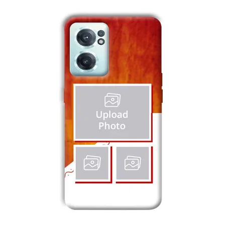 Red White Background Customized Printed Back Case for OnePlus Nord CE 2