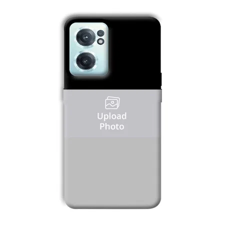 Black & Grey Customized Printed Back Case for OnePlus Nord CE 2