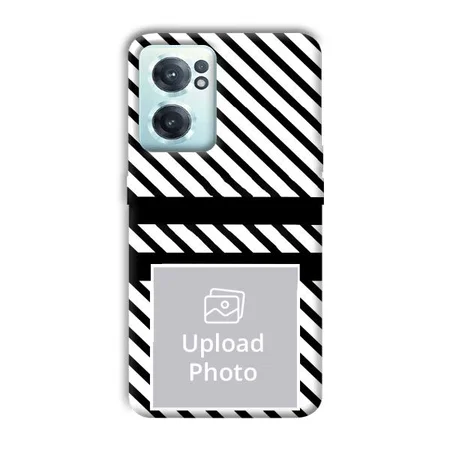 White Black Customized Printed Back Case for OnePlus Nord CE 2