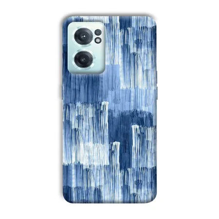 Blue White Lines Customized Printed Back Case for OnePlus Nord CE 2