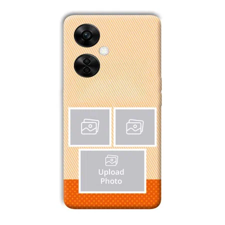 Orange Background Customized Printed Back Case for OnePlus Nord CE 3 Lite 5G