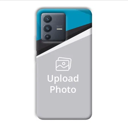 Blue Black Customized Printed Back Case for Vivo V23