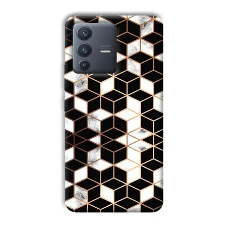 Black Cubes Customized Printed Back Case for Vivo V23