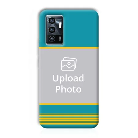 Yellow Blue Design Customized Printed Back Case for Vivo V23e