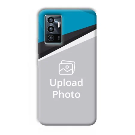 Blue Black Customized Printed Back Case for Vivo V23e