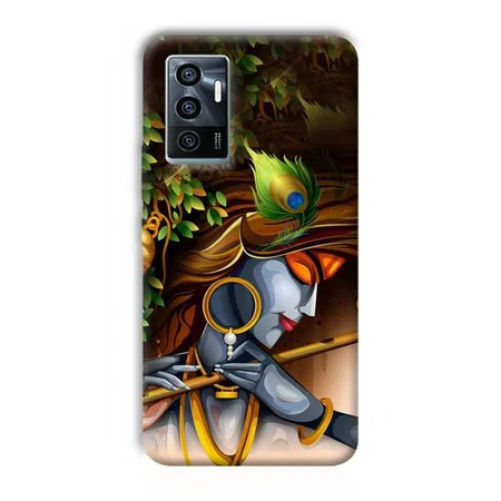 Krishna & Flute Customized Printed Back Case for Vivo V23e