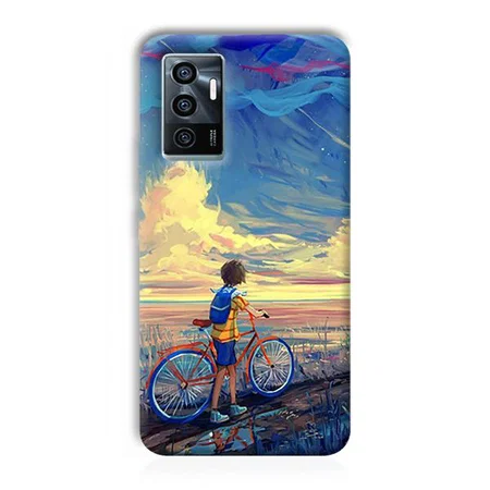 Boy & Sunset Customized Printed Back Case for Vivo V23e