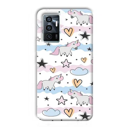 Unicorn Pattern Customized Printed Back Case for Vivo V23e