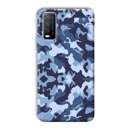Blue Patterns Customized Printed Back Case for Vivo Y12s