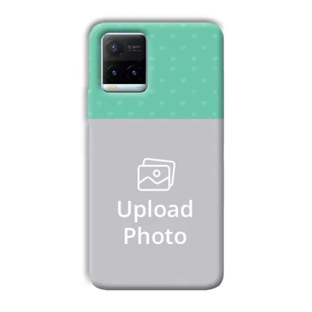 Green Hearts Customized Printed Back Case for Vivo Y21T