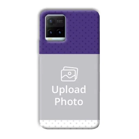 Blue White Dots Customized Printed Back Case for Vivo Y21T