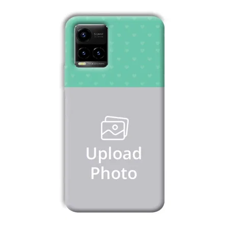Green Hearts Customized Printed Back Case for Vivo Y33T