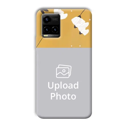 Flowers Background Customized Printed Back Case for Vivo Y33T