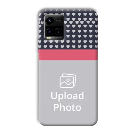 Hearts Customized Printed Back Case for Vivo Y33T