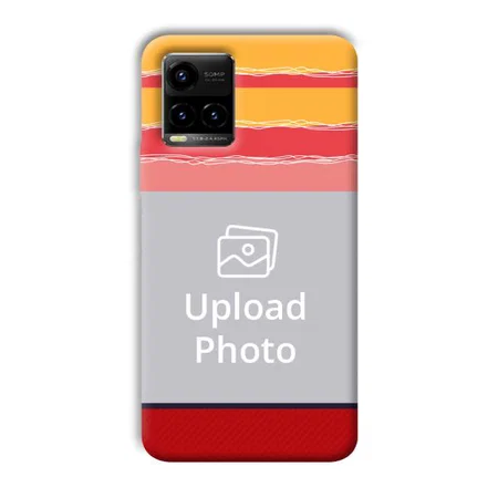 Yellow Pink Customized Printed Back Case for Vivo Y33T