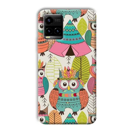 Fancy Owl Customized Printed Back Case for Vivo Y33T