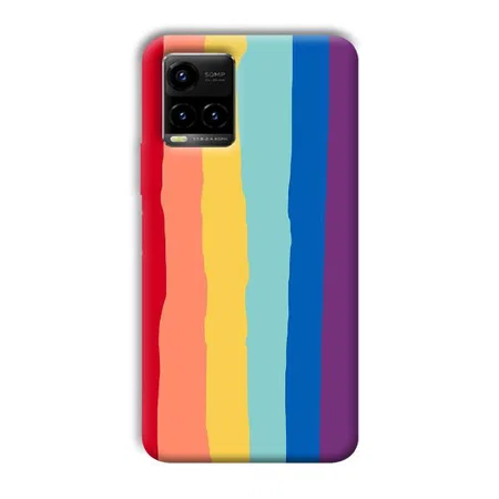 Vertical Paint Customized Printed Back Case for Vivo Y33T