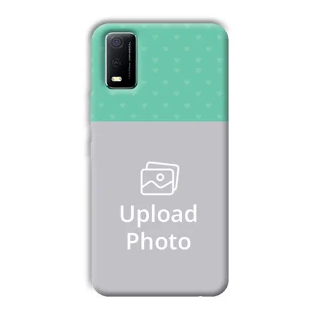 Green Hearts Customized Printed Back Case for Vivo Y3s