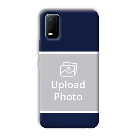 Blue White Customized Printed Back Case for Vivo Y3s