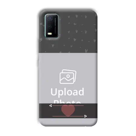 Dark Grey Customized Printed Back Case for Vivo Y3s