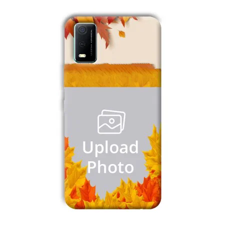Maple Leaves Customized Printed Back Case for Vivo Y3s