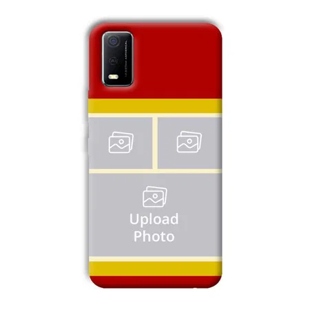 Red Yellow Collage Customized Printed Back Case for Vivo Y3s